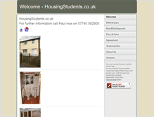 Tablet Screenshot of housingstudents.co.uk
